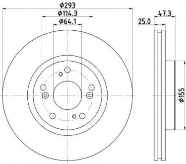 Тормозной диск HELLA 8DD355119571