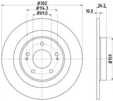 Тормозной диск HELLA 8DD355120431