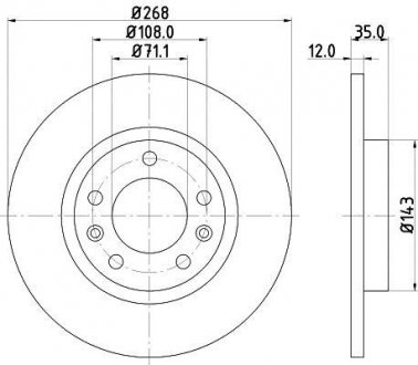 Тормозной диск HELLA 8DD355120491