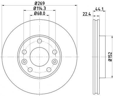 Тормозной диск HELLA 8DD355122431