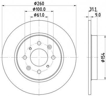 Тормозной диск HELLA 8DD355122531