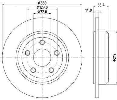 Тормозной диск HELLA 8DD355122671