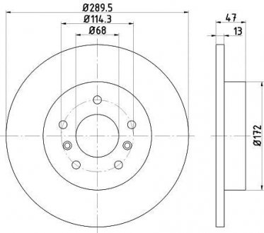 Тормозной диск HELLA 8DD355122771