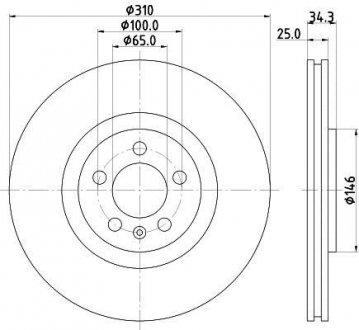 Тормозной диск HELLA 8DD355122811