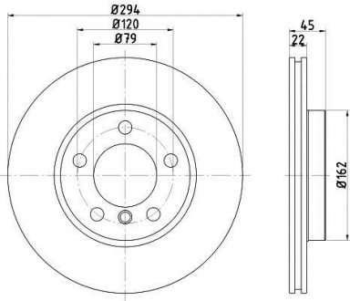 Тормозной диск HELLA 8DD355122931