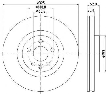 Тормозной диск HELLA 8DD355123111