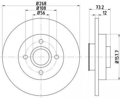 Тормозной диск HELLA 8DD355123261