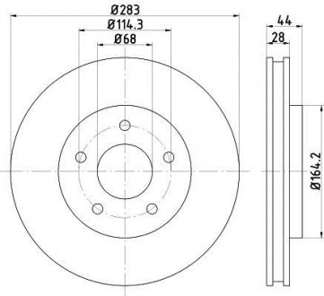 Тормозной диск HELLA 8DD355125071