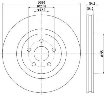 Тормозной диск HELLA 8DD355125131