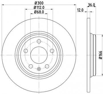 Тормозной диск HELLA 8DD355125191