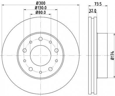 Тормозной диск HELLA 8DD355125261