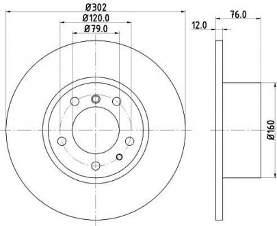 Тормозной диск HELLA 8DD355127021