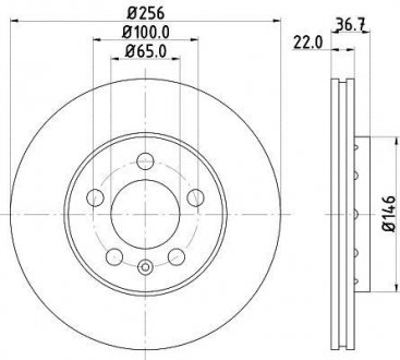 Тормозной диск HELLA 8DD355127291