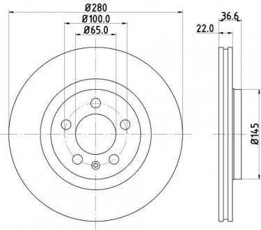 Тормозной диск HELLA 8DD355127301