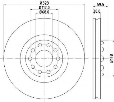 Тормозной диск HELLA 8DD355127421