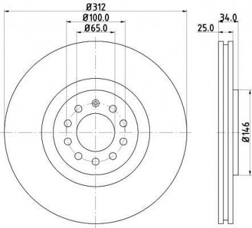 Тормозной диск HELLA 8DD355127441