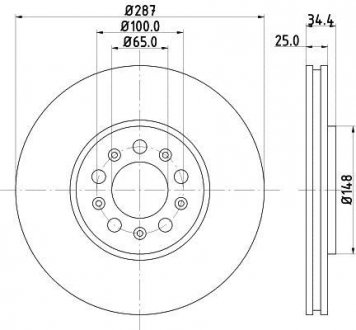 Тормозной диск HELLA 8DD355127581