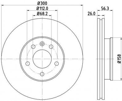 Тормозной диск HELLA 8DD355127701