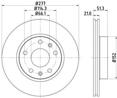 Тормозной диск HELLA 8DD355127781