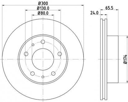 Тормозной диск HELLA 8DD355127821