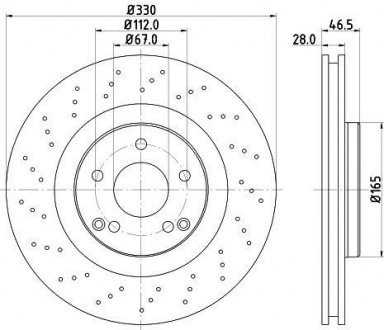 Тормозной диск HELLA 8DD355127911