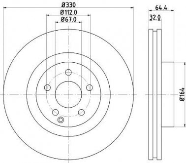 Тормозной диск HELLA 8DD355127921