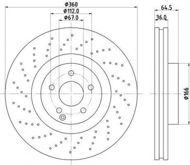 Тормозной диск HELLA 8DD355127961