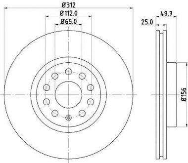 Тормозной диск HELLA 8DD355127971