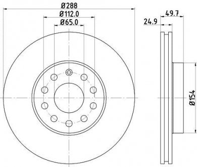 Тормозной диск HELLA 8DD355128001