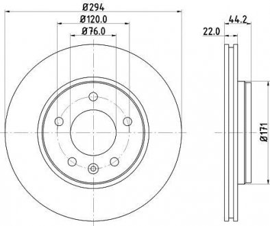 Тормозной диск HELLA 8DD355128031