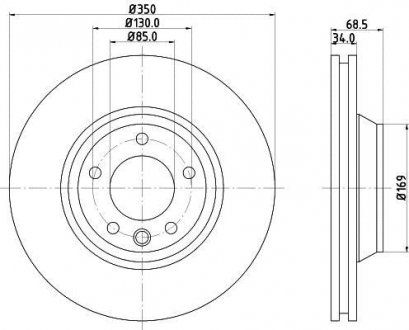 Тормозной диск HELLA 8DD355128061