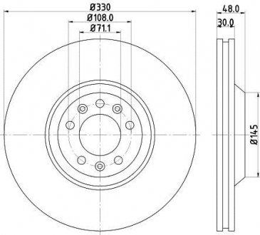 Тормозной диск HELLA 8DD355128221