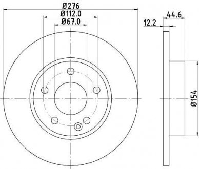 Тормозной диск HELLA 8DD355128261