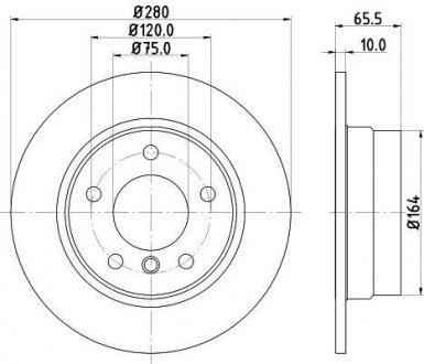 Тормозной диск HELLA 8DD355128351