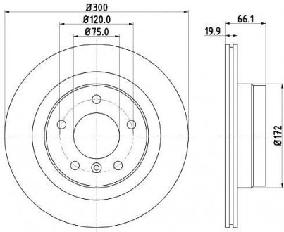 Тормозной диск HELLA 8DD355128361