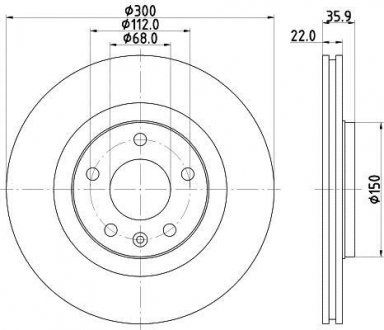 Тормозной диск HELLA 8DD355128391