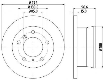 Тормозной диск HELLA 8DD355128411