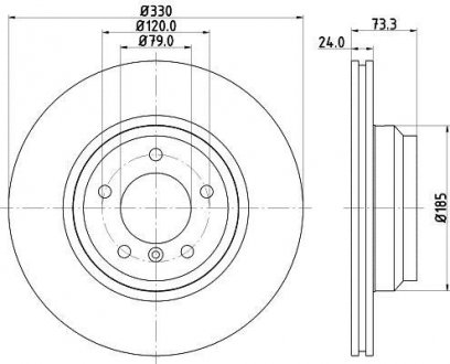 Тормозной диск HELLA 8DD355128431