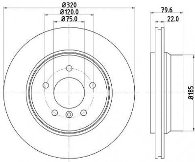 Тормозной диск HELLA 8DD355128491