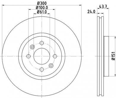 Тормозной диск HELLA 8DD355128551