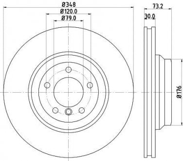 Тормозной диск HELLA 8DD355128671