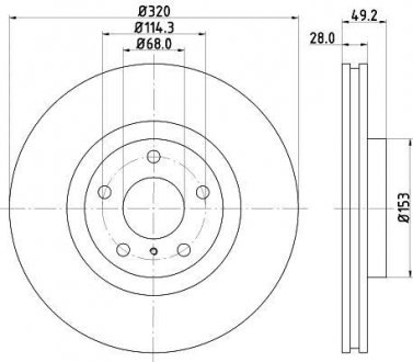 Тормозной диск HELLA 8DD355128771