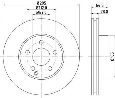 Тормозной диск HELLA 8DD355128781