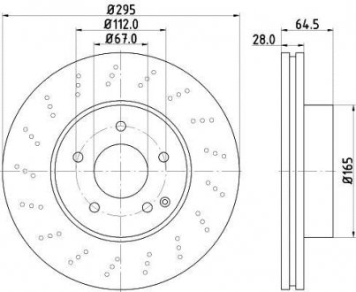 Тормозной диск HELLA 8DD355128801