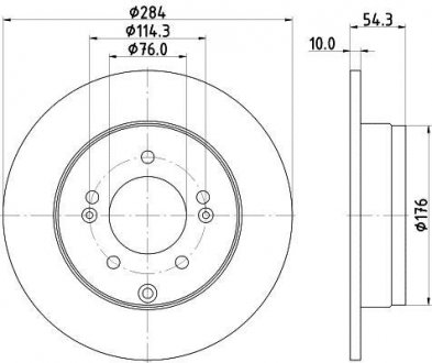 Тормозной диск HELLA 8DD355128841