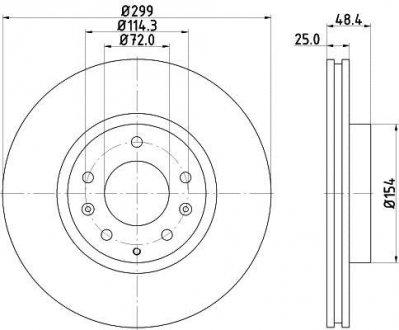 Тормозной диск HELLA 8DD355128991