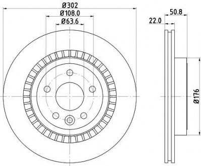 Тормозной диск HELLA 8DD355129151