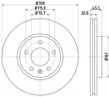 Тормозной диск HELLA 8DD355129171