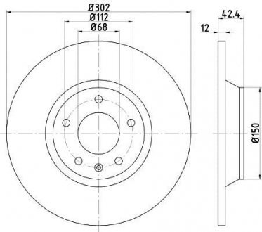 Тормозной диск HELLA 8DD355129341