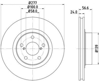 Тормозной диск HELLA 8DD355129421